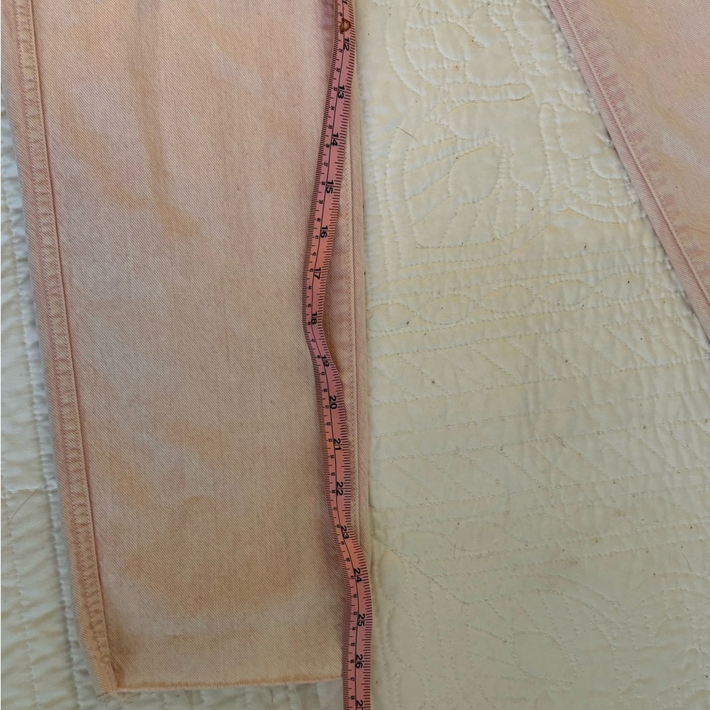 7 for all Mankind High Waist Cropped Straight Mineral Pink Jeans - Picture 9 of 12